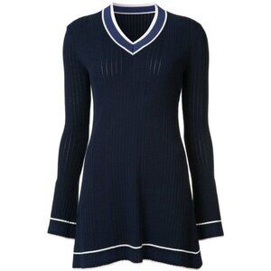 Misha Nonoo Navy Alicia Knit Dress Size M